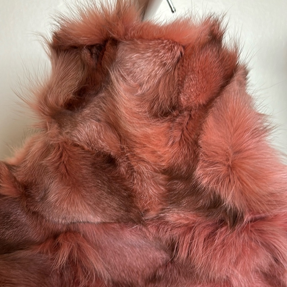 NWT Genuine Pink Fox Fur Coat  Only One Available - Picture 6 of 16
